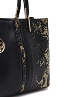 Kadın Siyah Baskılı Uzun Askılı Kol Çantası | Derimod