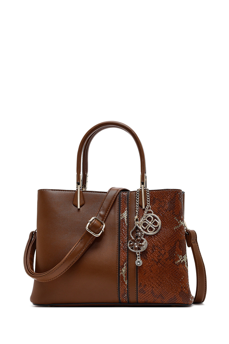 Women's Brown Printed Long Strap Shoulder Bag 25WBD266714 | Derimod