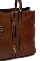 Kadın Kahverengi Baskılı Uzun Askılı Kol Çantası | Derimod