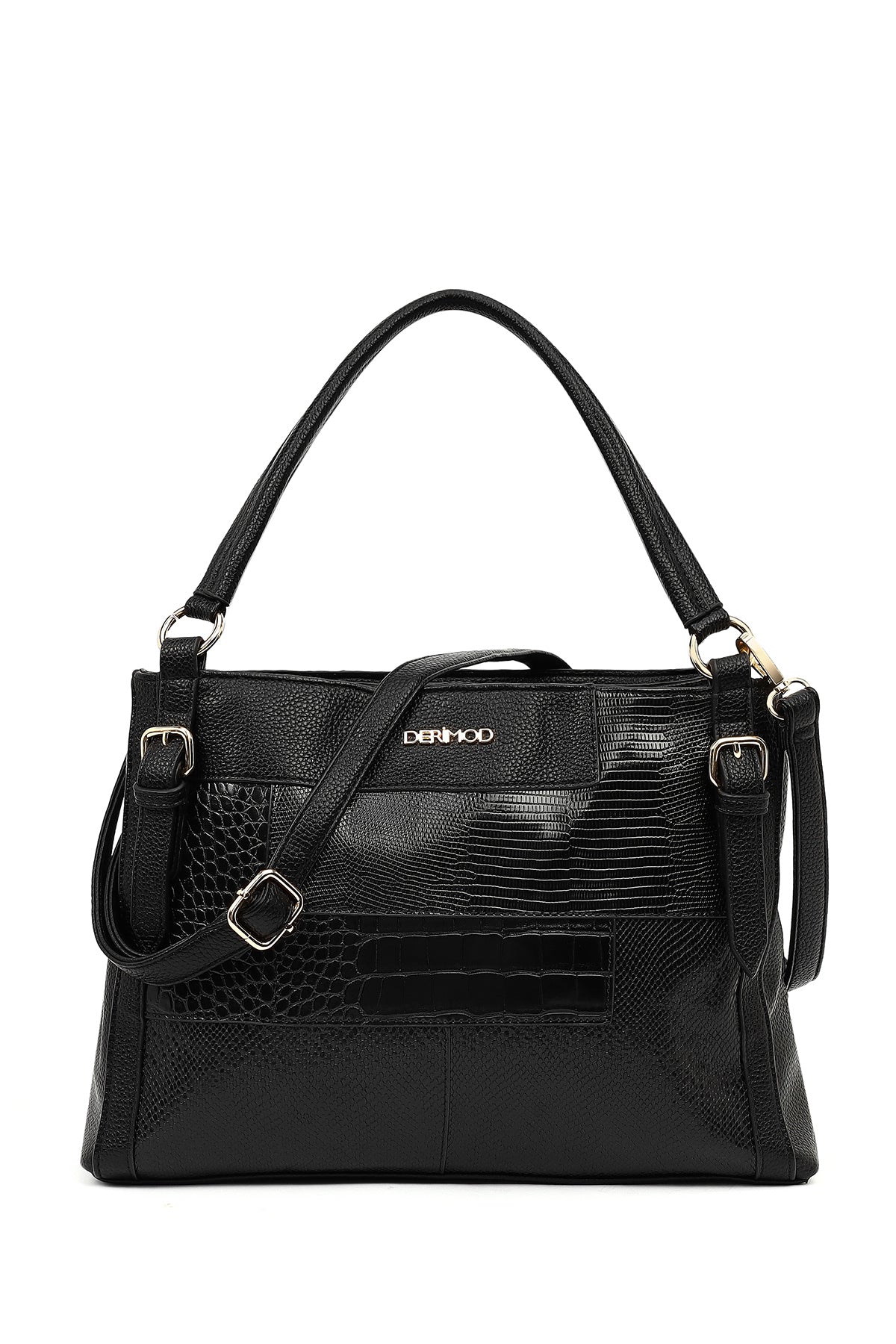 Kadın Siyah Uzun Askılı Baskılı Omuz Çantası 25WBD2668FT | Derimod