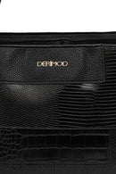 Kadın Siyah Uzun Askılı Baskılı Omuz Çantası | Derimod