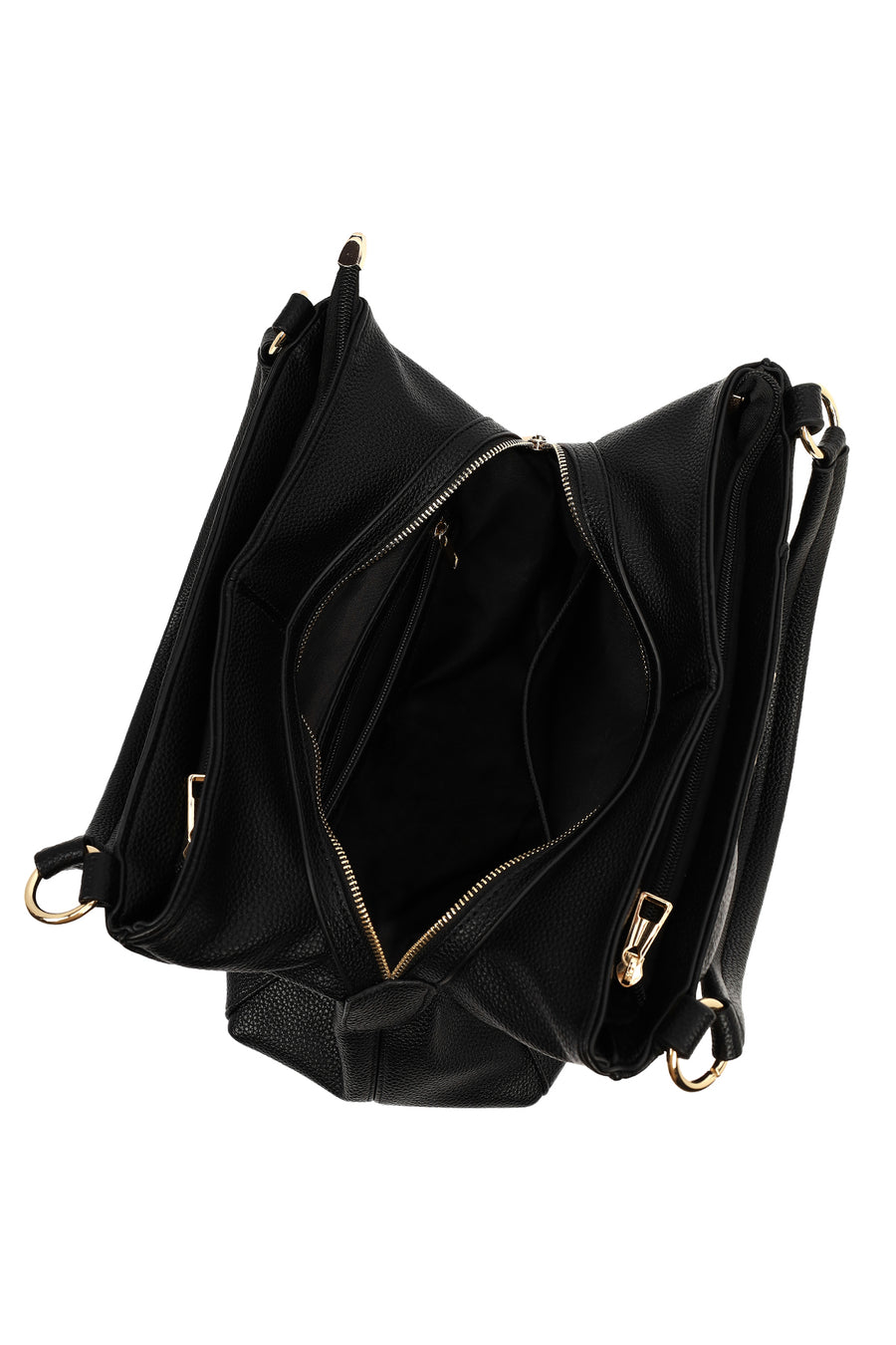 Women's Black Long Strap Printed Shoulder Bag