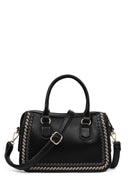 Kadın Siyah Uzun Askılı Örgü Detaylı Kol Çantası | Derimod