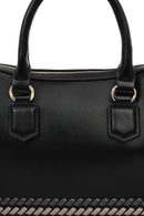 Kadın Siyah Uzun Askılı Örgü Detaylı Kol Çantası | Derimod