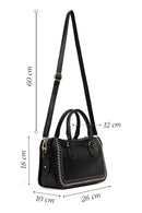 Kadın Siyah Uzun Askılı Örgü Detaylı Kol Çantası | Derimod