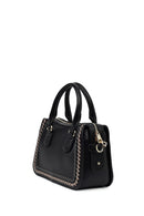 Kadın Siyah Uzun Askılı Örgü Detaylı Kol Çantası | Derimod