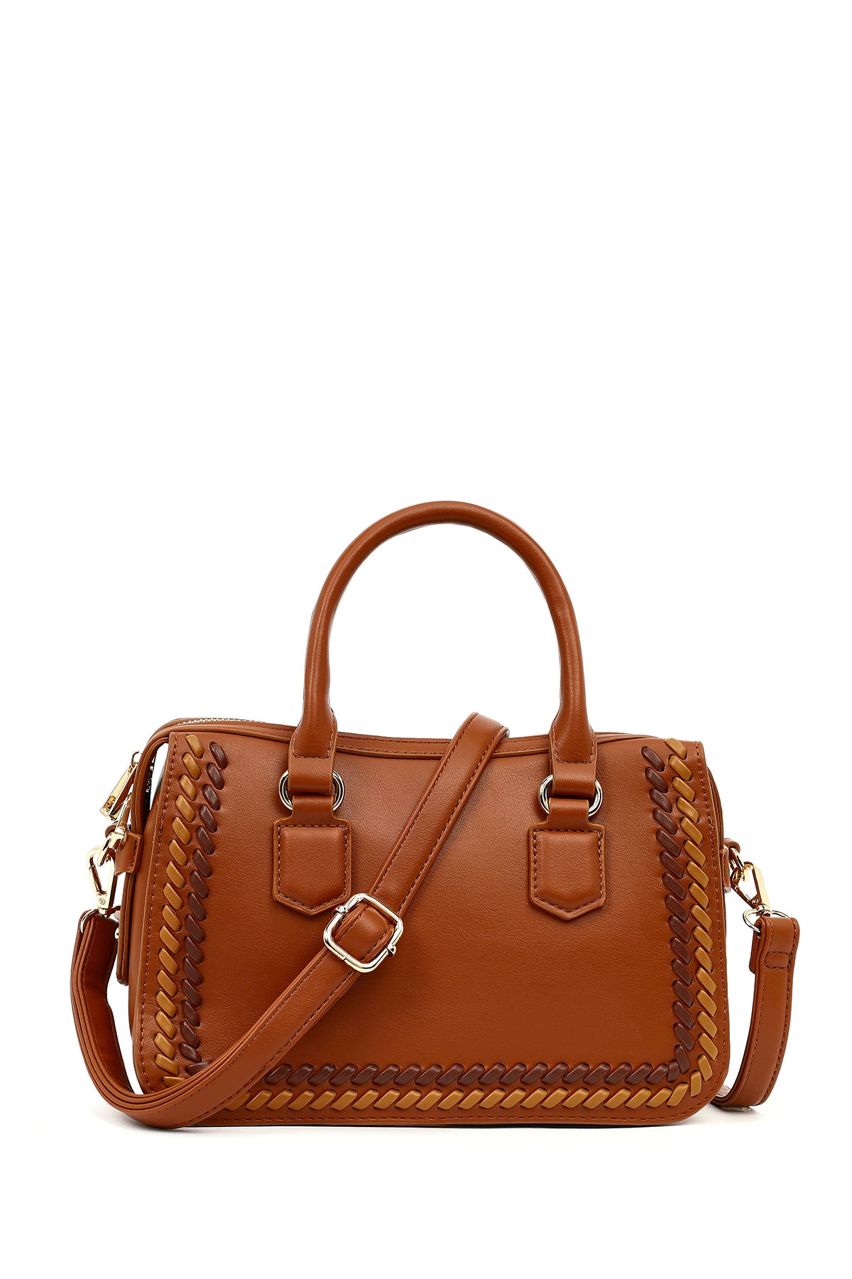 Kadın Taba Uzun Askılı Örgü Detaylı Kol Çantası 25WBD267018 | Derimod