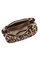 Kadın Leopar Uzun Askılı Peluş Omuz Çantası | Derimod