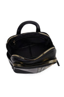 Women's Black Patterned Backpack | Derimod