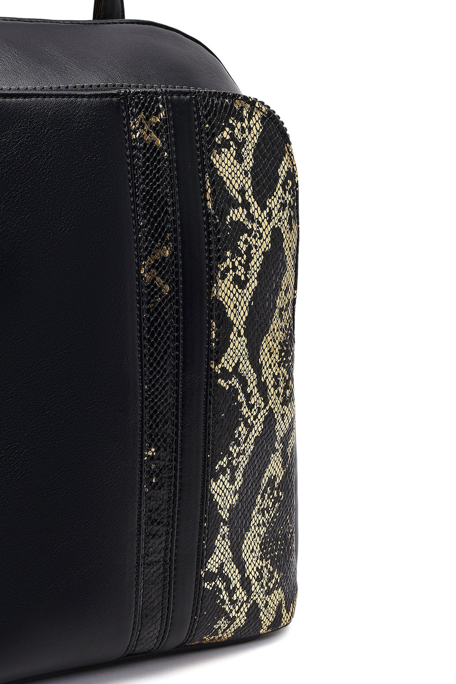 Women's Black Patterned Backpack