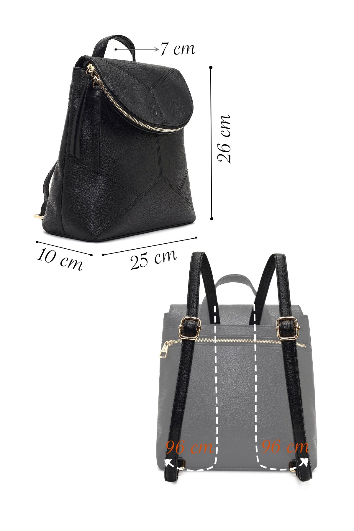 Kadın Siyah Sırt Çantası