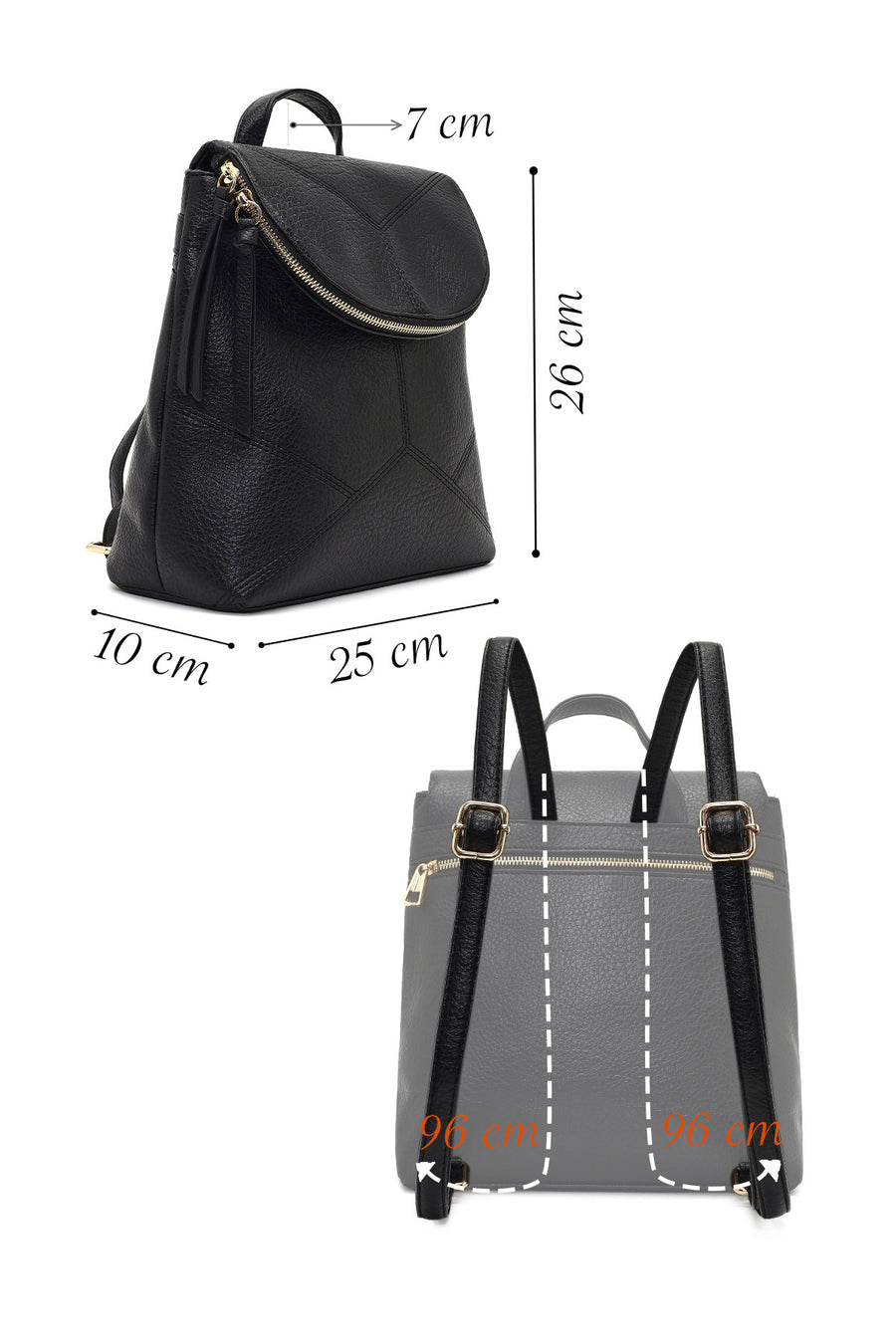 Women's Black Backpack