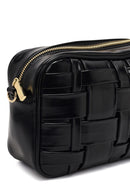 Kadın Siyah Uzun Askılı Örgülü Çapraz Çanta | Derimod