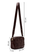 Kadın Bordo Uzun Askılı Örgülü Çapraz Çanta | Derimod