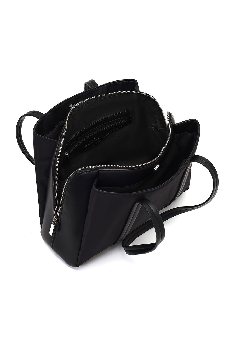 Women's Black Accessorized Classic Shoulder Bag