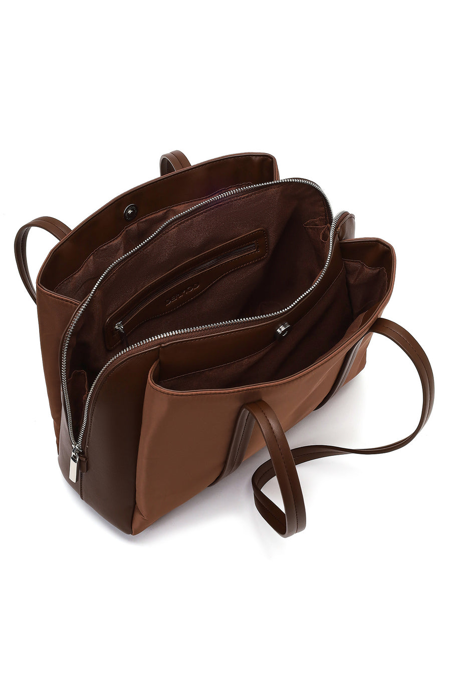 Women's Brown Accessorized Classic Shoulder Bag
