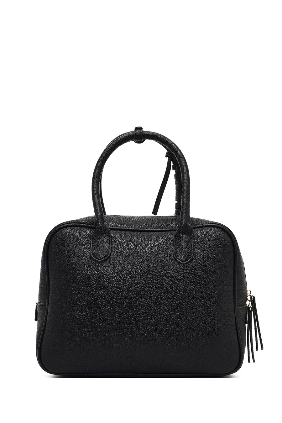 Women's Black Long Strap Charm Handbag