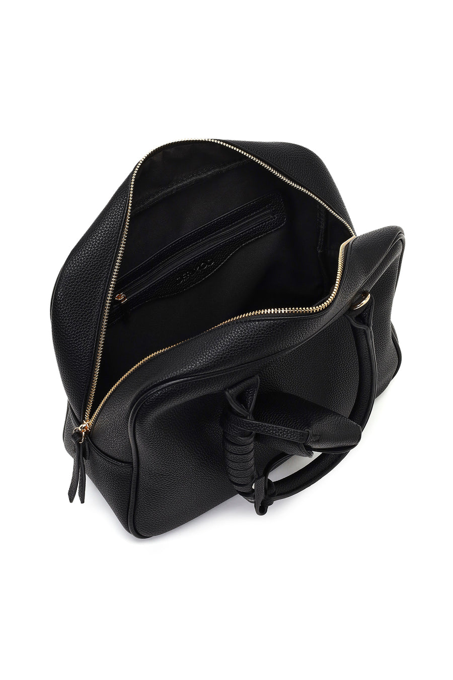 Women's Black Long Strap Charm Handbag