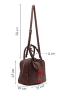 Kadın Bordo Uzun Askılı Charmlı Kol Çantası | Derimod