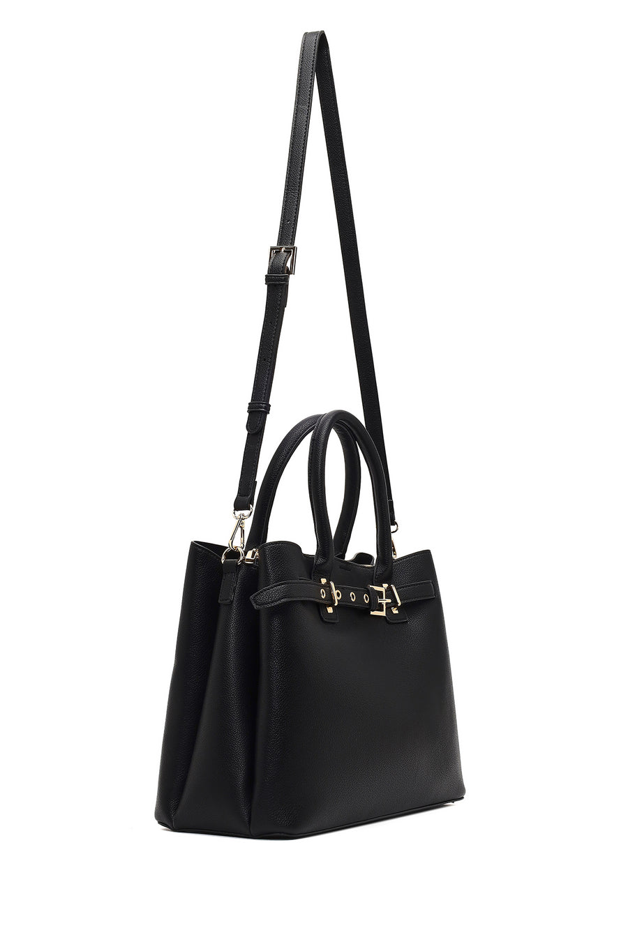 Women's Black Long Strap Classic Shoulder Bag