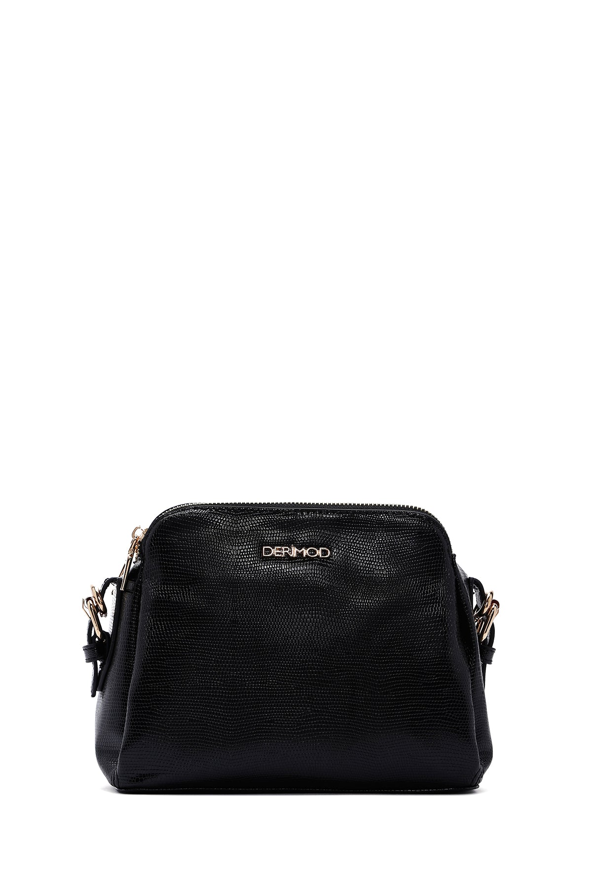 Kadın Siyah Uzun Askılı Baskılı Çapraz Çanta