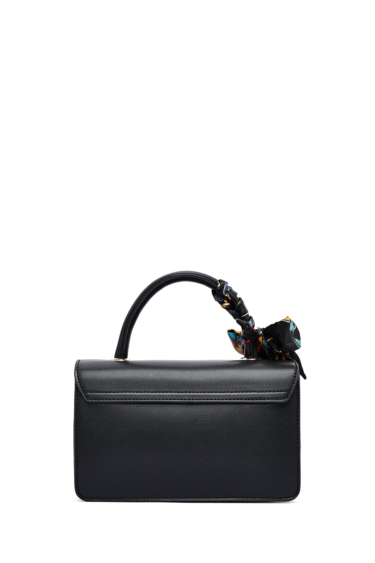 Kadın Siyah Uzun Askılı Baskılı Çapraz Çanta