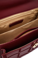 Kadın Bordo Uzun Askılı Baskılı Çapraz Çanta | Derimod