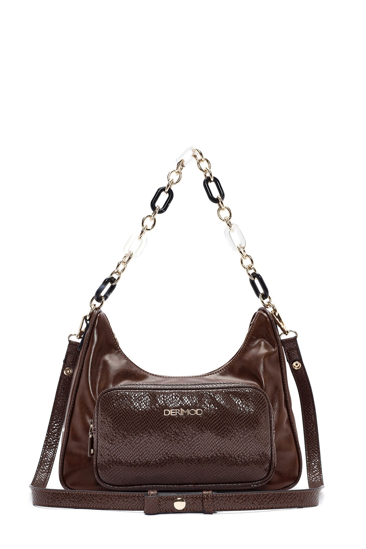 Women's Brown Double Strap Shoulder Bag 25WBD282314 | Derimod