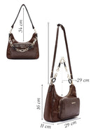 Women's Brown Double Strap Shoulder Bag | Derimod