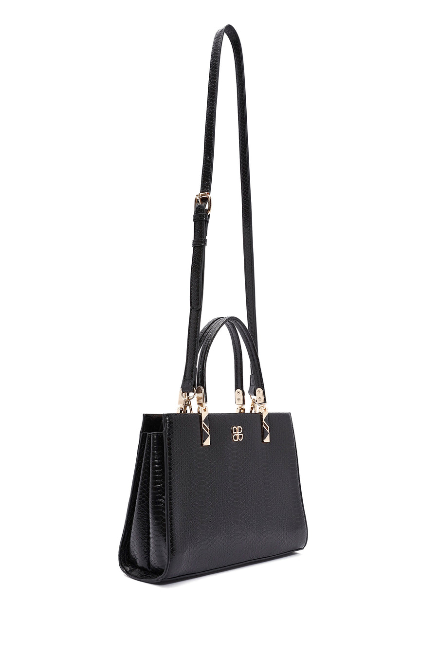 Women's Black Long Strap Printed Shoulder Bag