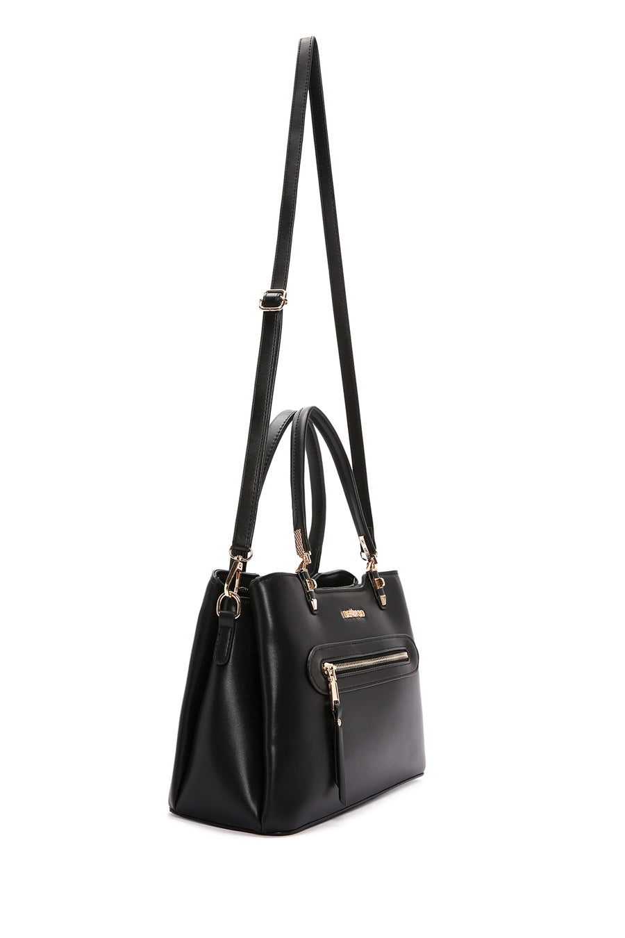 Women's Black Long Strap Classic Shoulder Bag