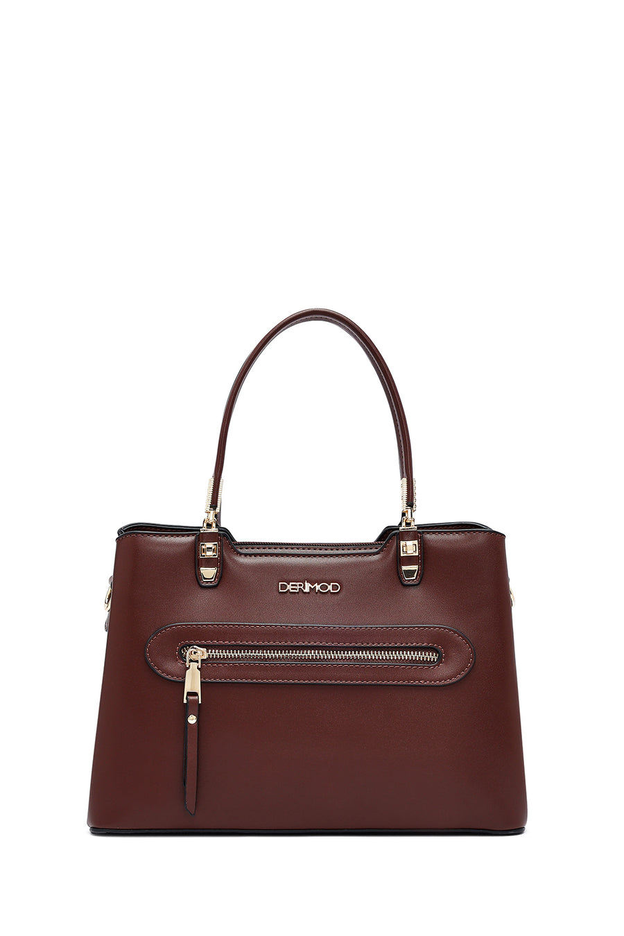 Woman Brown Long Strap Classic Handbag