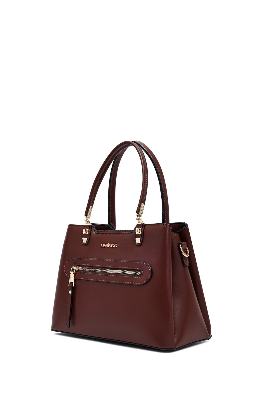 Woman Brown Long Strap Classic Handbag
