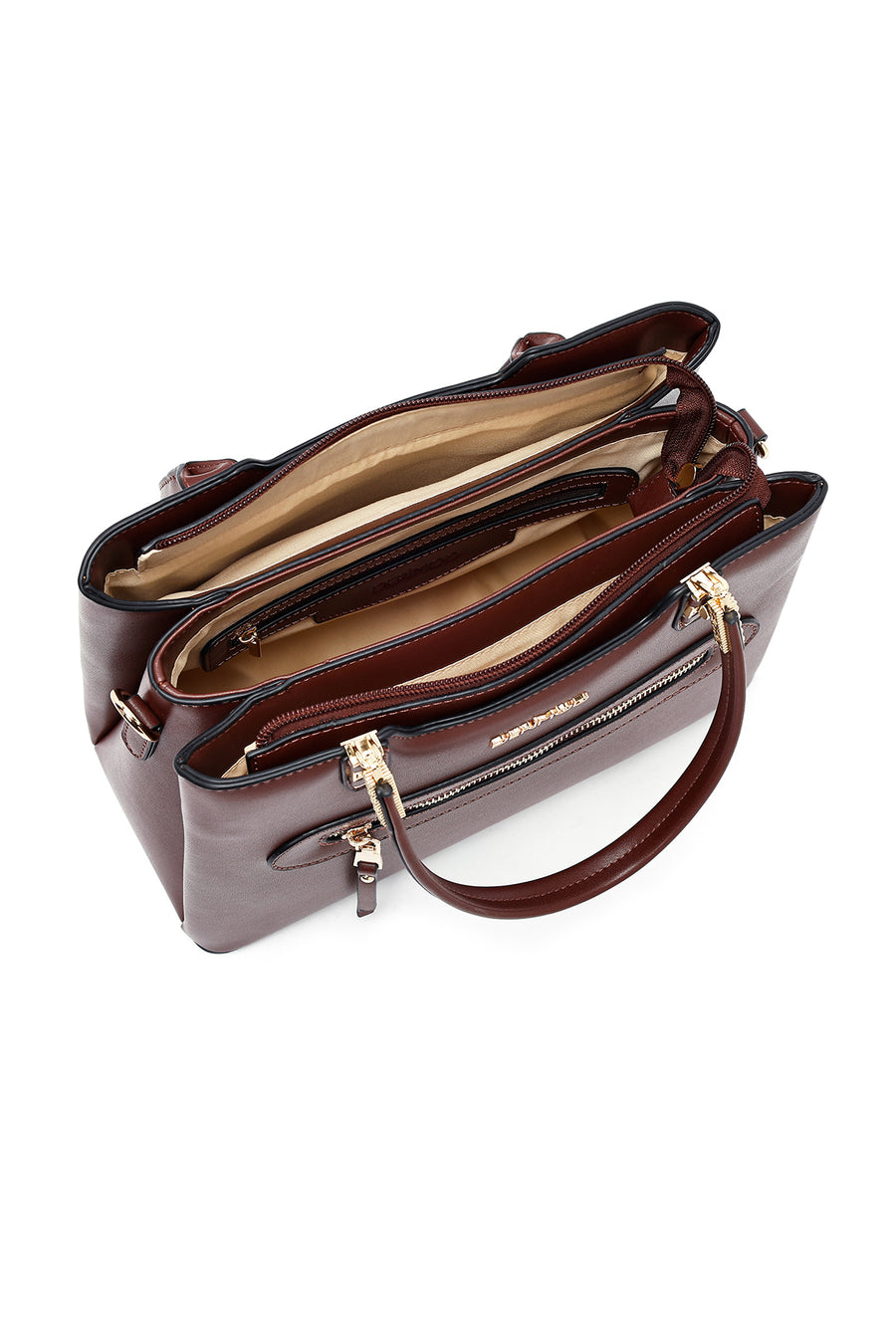 Woman Brown Long Strap Classic Handbag