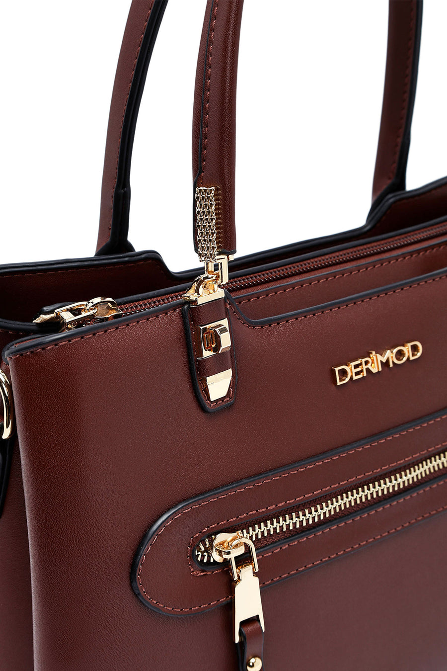 Woman Brown Long Strap Classic Handbag