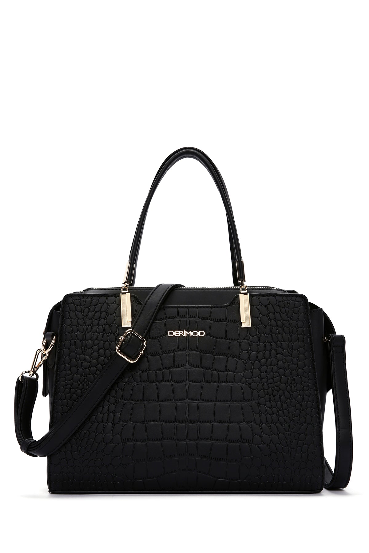 Women's Black Long Strap Crocodile Sleeve Bag 25WBD2831E3 | Derimod