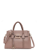 Kadın Vizon Uzun Askılı Örgü Detaylı Kol Çantası | Derimod