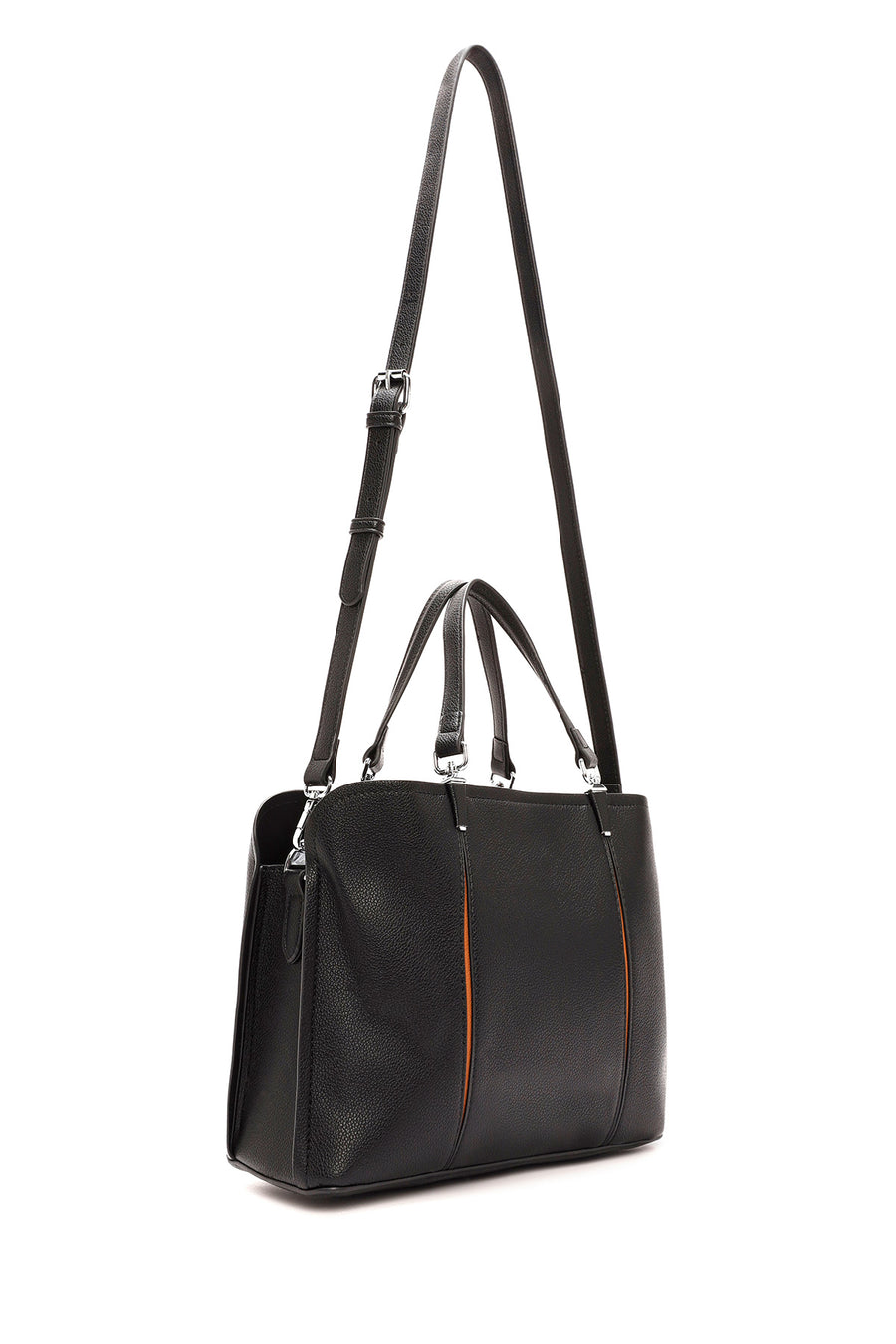 Women's Black Long Strap Shoulder Bag