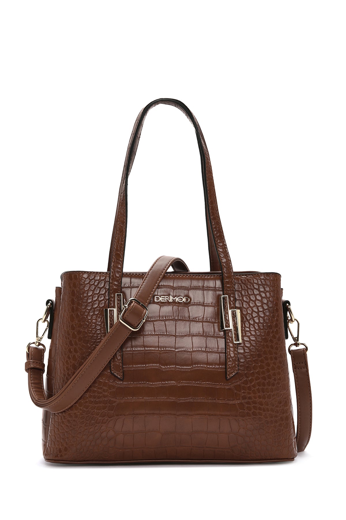Kadın Taba Uzun Askılı Kroko Omuz Çantası 25WBD2842E3 | Derimod