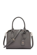 Woman Grey Long Strap Classic Shoulder Bag | Derimod