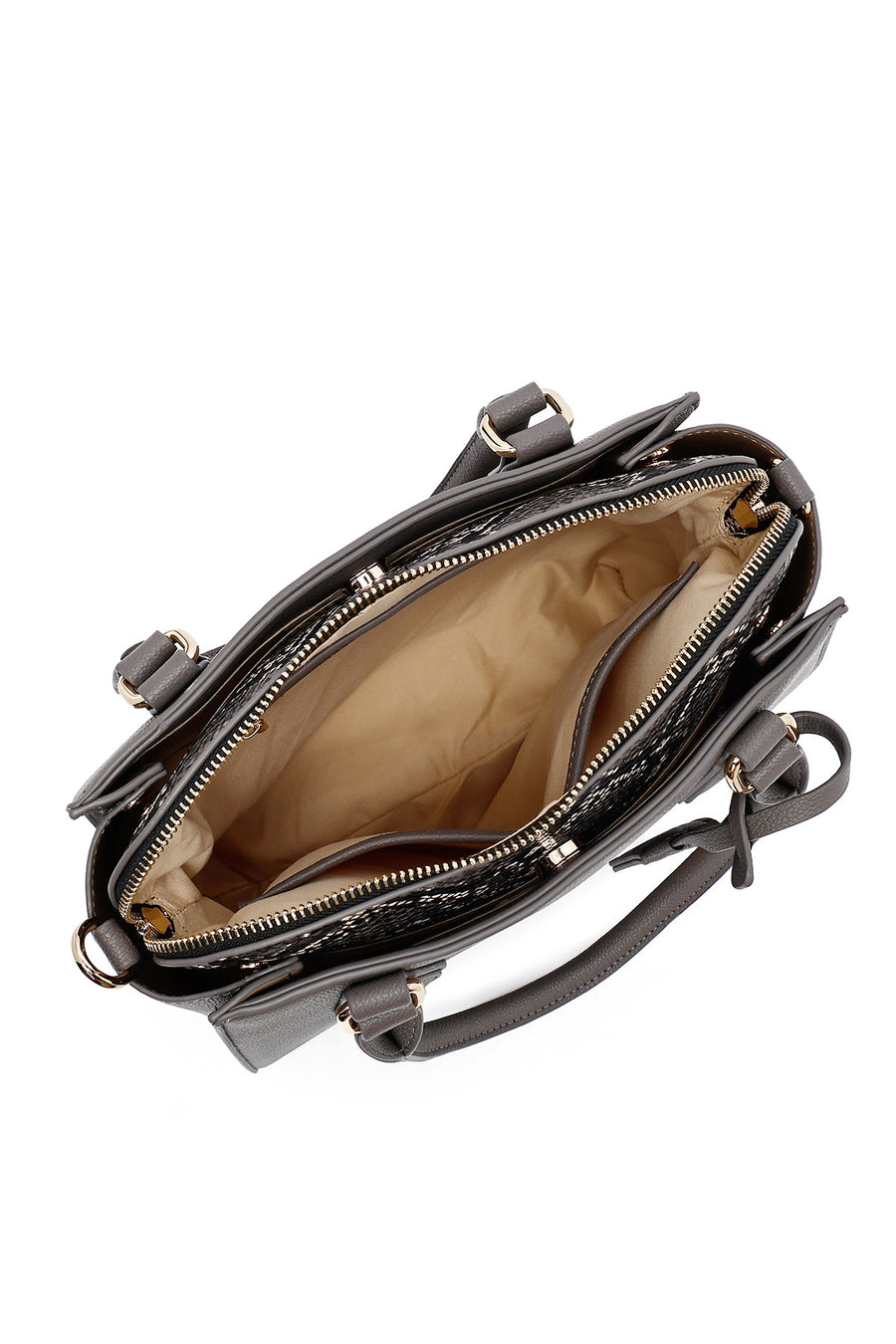 Woman Grey Long Strap Classic Shoulder Bag