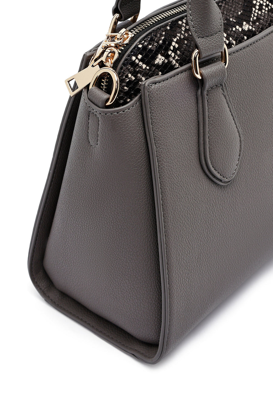 Woman Grey Long Strap Classic Shoulder Bag