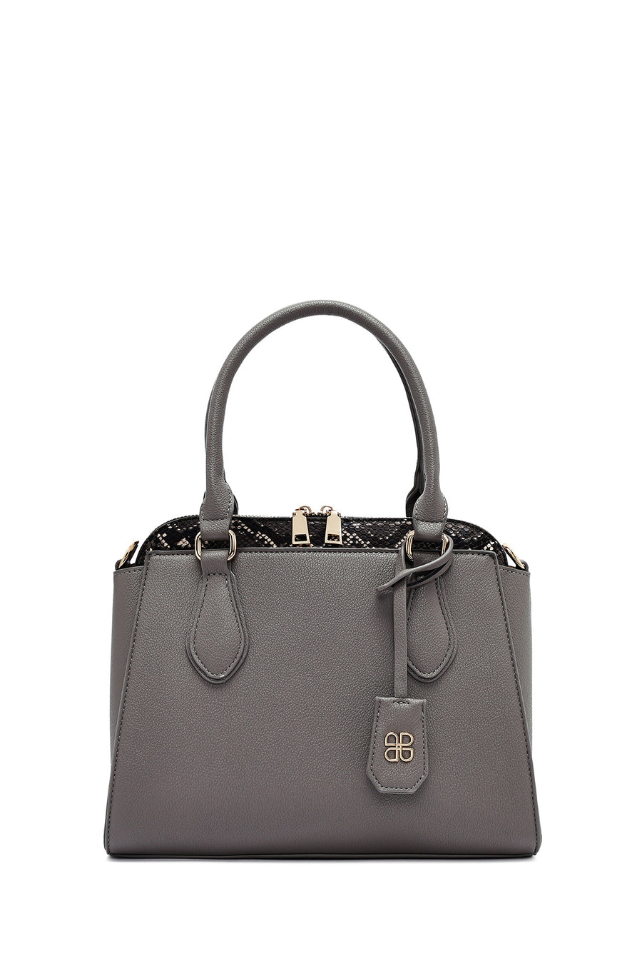 Woman Grey Long Strap Classic Shoulder Bag