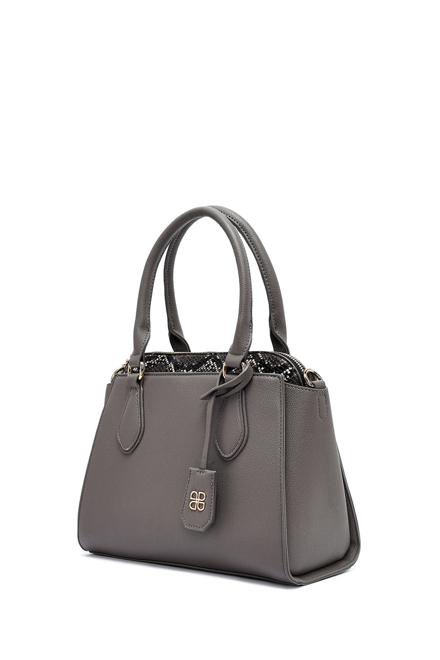 Woman Grey Long Strap Classic Shoulder Bag