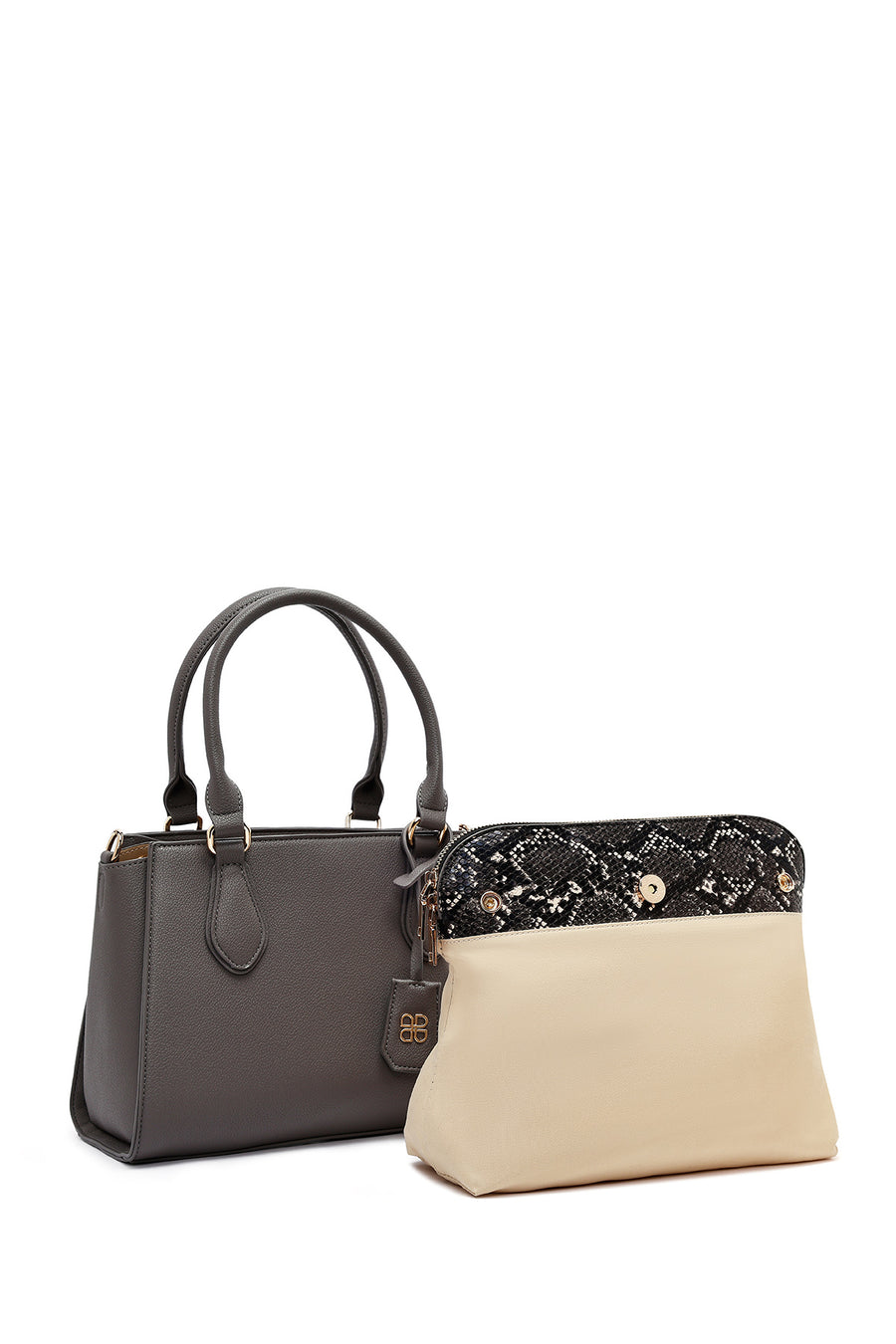 Woman Grey Long Strap Classic Shoulder Bag