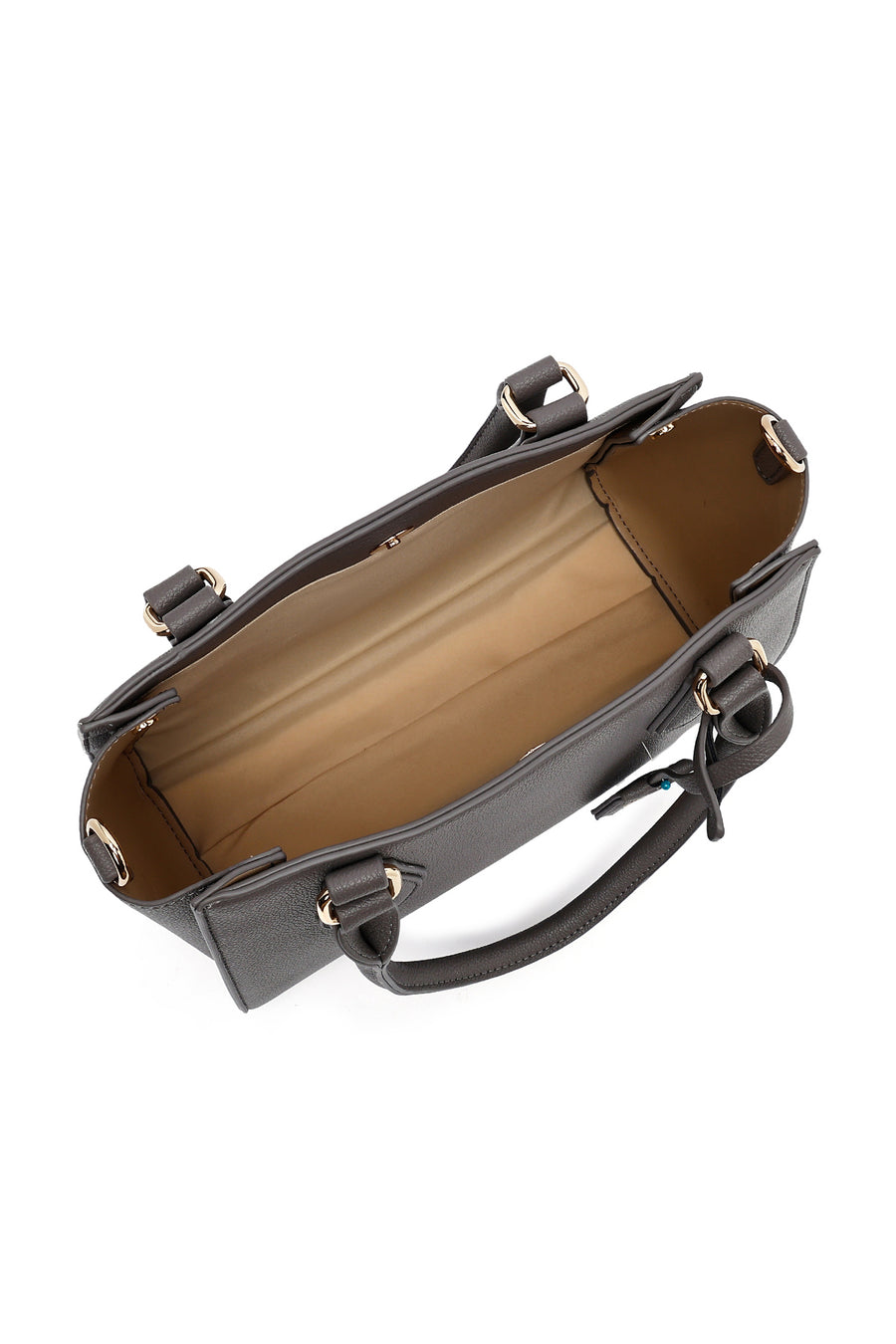 Woman Grey Long Strap Classic Shoulder Bag