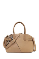 Women's Beige Long Strap Patterned Shoulder Bag | Derimod