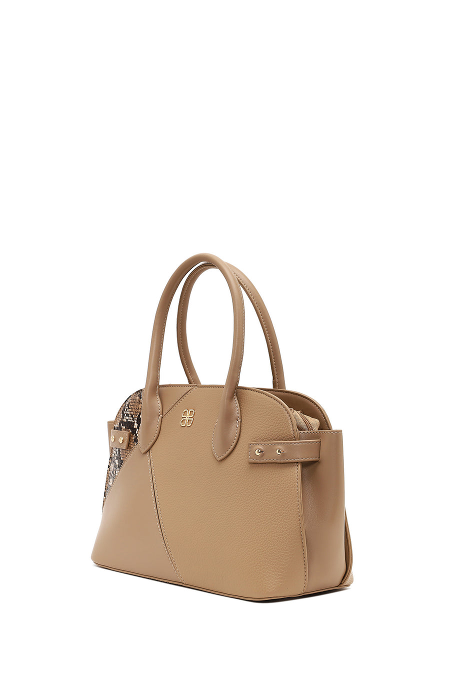 Women's Beige Long Strap Patterned Shoulder Bag