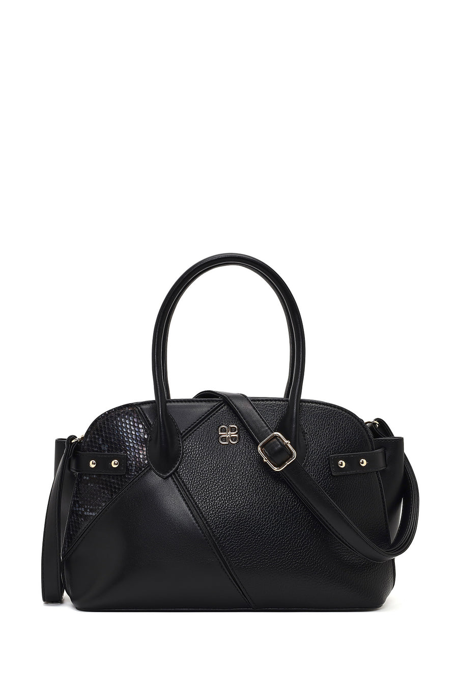 Women's Black Long Strapped Patterned Shoulder Bag 25WBD285614 | Derimod