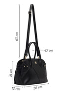 Women's Black Long Strapped Patterned Shoulder Bag | Derimod